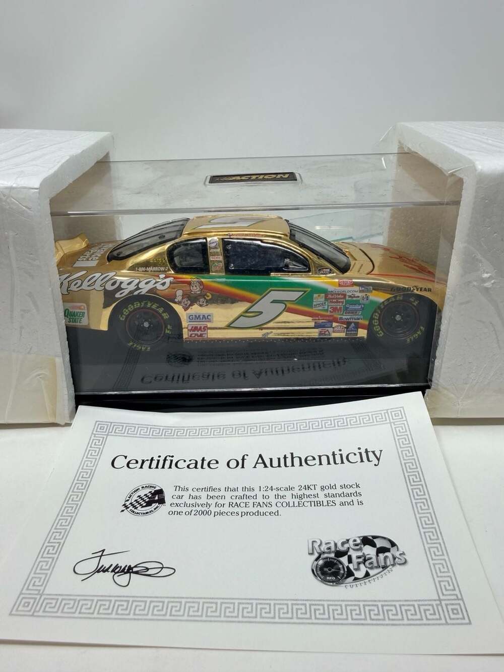 Action Race Fans 2000 Terry Labonte #5 Kellogg's Cherry Berry Swirls 24KT Gold 1